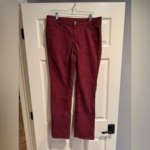 Loft modern straight corduroy pants.